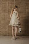 Mutedance 25 Spring/Summer Double Layer Off-shoulder Dress MD-MD25SS06-BEIGE MD25SS05